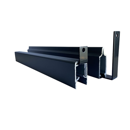 Black Top & Base Rail Kit – 1850mm