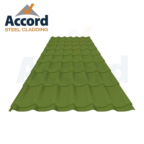 Accord Wavetile 0.5mm Plastisol 1100mm Cover Olive Green