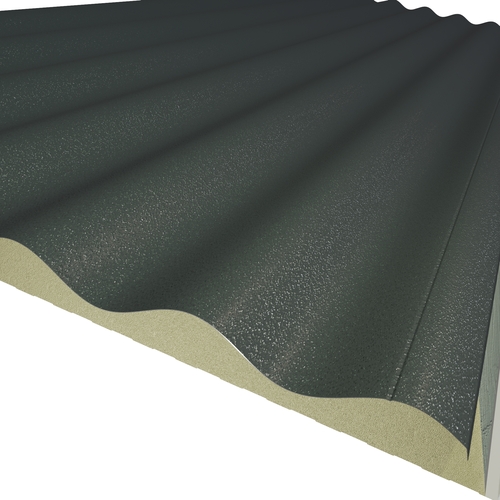 KS1000SRW Sinusoidal 60mm Quadcore 2.0 (U-Value 0.27 W/m²K) (Top: Anthracite XL Forte, Bottom: 0.4mm Cleansafe15 Bright White Poly Liner)