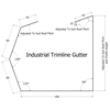Industrial Trimline Gutter Cross Sectional Drawing
