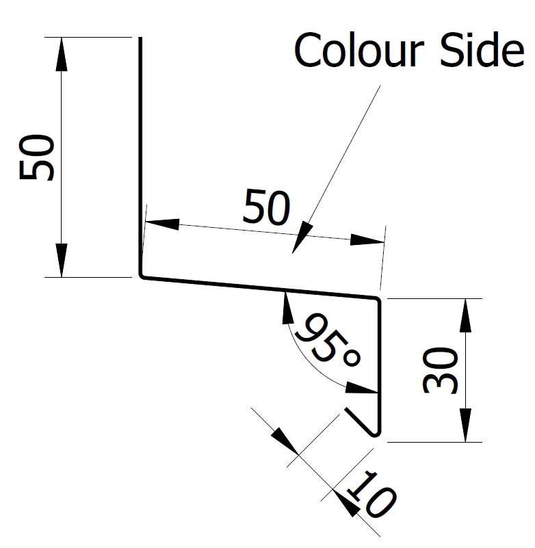 Over Window Drip 3m (50mm x 50mm x 30mm x 10mm)
