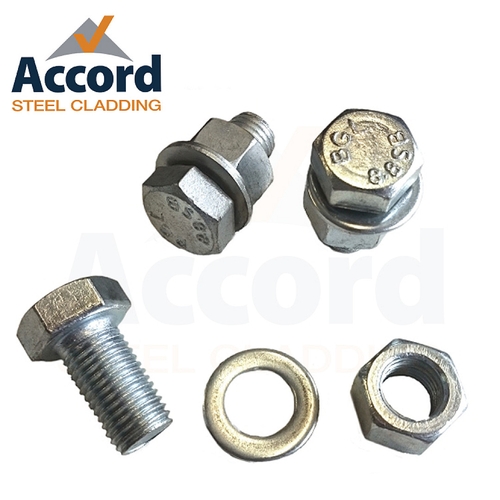 100 Pack - M12 x 30mm Bolts (Inc Nuts & Washers)