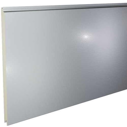 Kingspan KS1000FLS Flat Stucco 45mm QuadCore (U-Value 0.46 W/m²K) / Outer: Moonstone Stucco Spectrum (0.5mm Painted Steel) / Inner: 0.4mm Cleansafe15 Bright White Poly Liner