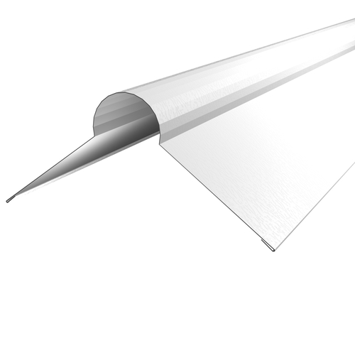 Roll Top Ridge Flashing 3m 0.7mm Plastisol White
