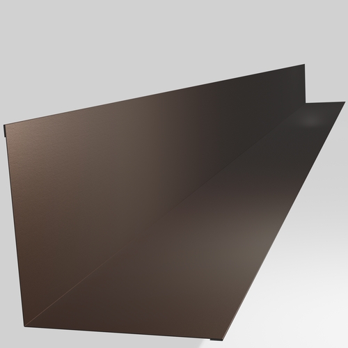 Wall Abutment 3m (200mm x 200mm inc Welts) 0.7mm Polyester Paint Vandyke Brown