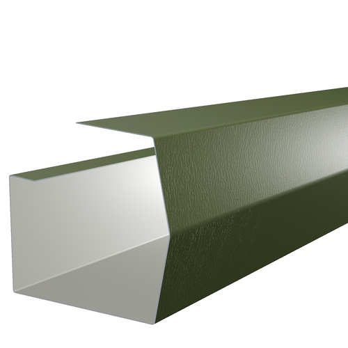 3m Length of Mini-Trimline Gutter 0.7mm Plastisol Olive Green