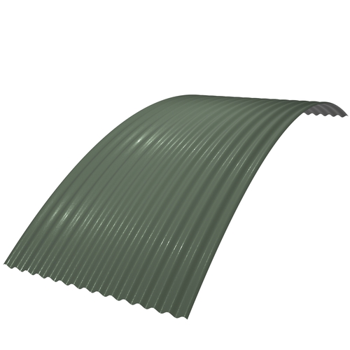 Curved 14/3 Corrugated 0.7mm Plastisol with Anti-Condensation Liner Merlin Grey