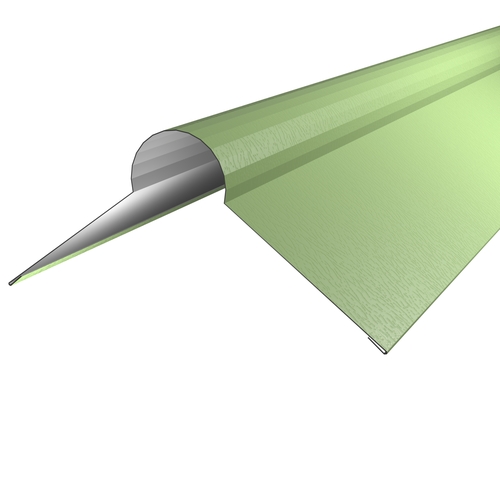 Roll Top Ridge Flashing 3m 0.7mm Plastisol Moorland Green