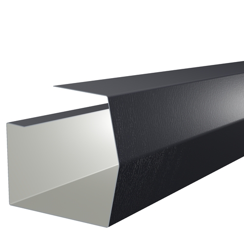 3m Length of Mini-Trimline Gutter 0.7mm Plastisol Anthracite