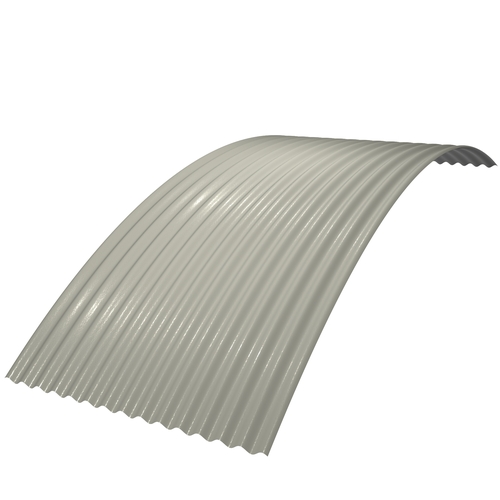 Curved 14/3 Corrugated 0.7mm Plastisol Goosewing Grey