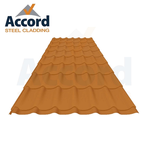 Accord Wavetile 0.5mm Plastisol 1100mm Cover Terracotta