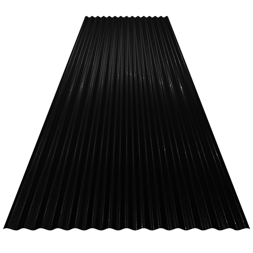 14/3 Corrugated 0.7mm Plastisol Black