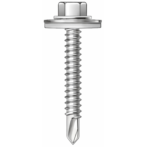 38mm Stainless Steel Light Section Steel Tek Screws 19mm washer (100/pack)