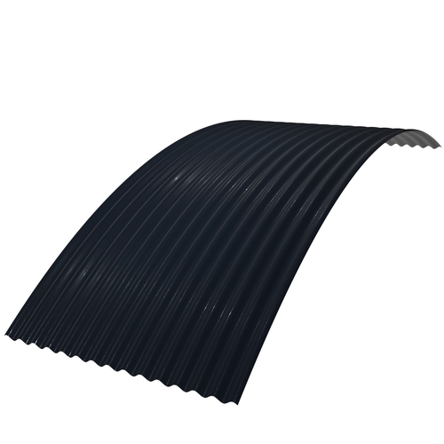 Curved 14/3 Corrugated 0.7mm Plastisol with Anti-Condensation Liner Slate Blue