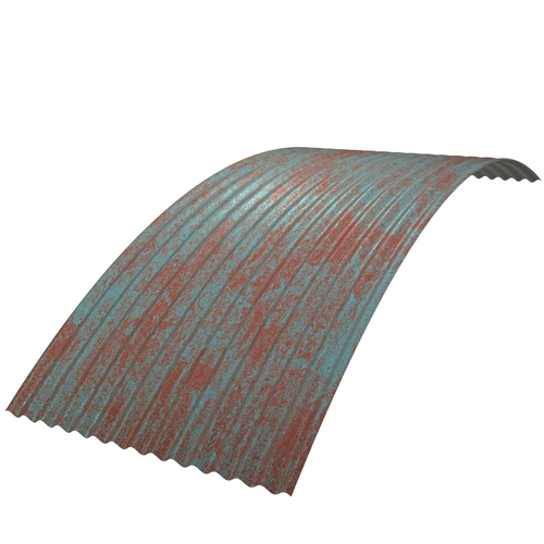 Curved 14/3 Corrugated 0.7mm Corro-Print Aged Copper Effect