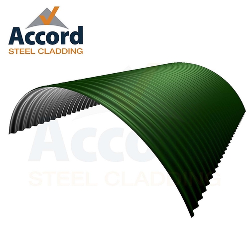 Curved 14/3 Corrugated 0.7mm Plastisol Slate Blue