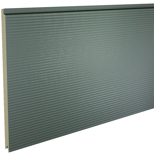 Kingspan KS1000MR Micro-Rib 45mm Quadcore (U-Value 0.46 W/m²K) / Outer: Merlin Grey XL Forte (0.5mm Plastisol Coated Steel) / Inner: 0.4mm Cleansafe15 Bright White Poly Liner