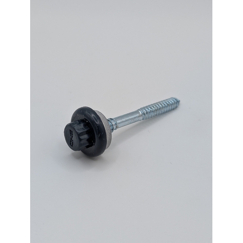 Clearance Item 8 - Box of 300 - 65mm Timber Tek Screws 11mm Bi-Hex Moulded Head Slate Blue with 19mm Washers (END Type)