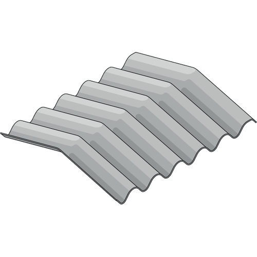 FarmTec Cranked Crown Ridge Close Fitting 750mm 12.5° Natural Grey Fibre Cement