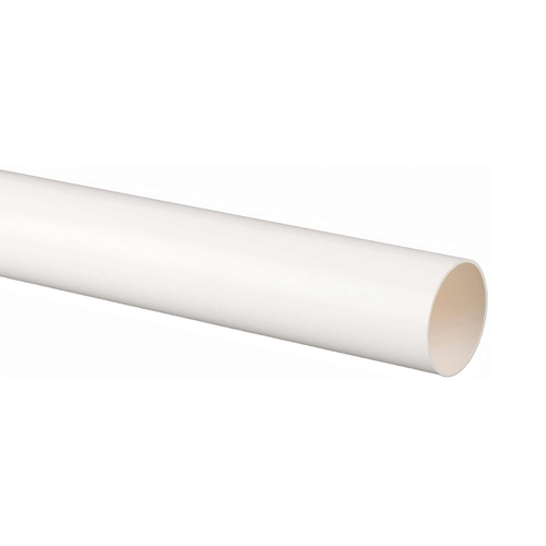 68mm Round Plain Ended Downpipe 2.5m uPVC - White (BR201)