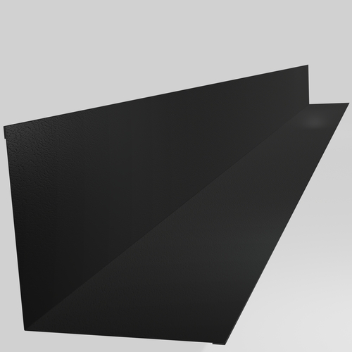 Wall Abutment 3m (200mm x 200mm inc Welts) 0.7mm Plastisol Black