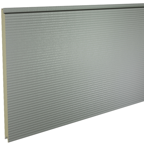 Kingspan KS1000MR Micro-Rib 45mm Quadcore (U-Value 0.46 W/m²K) / Outer: Goosewing Grey XL Forte (0.5mm Plastisol Coated Steel) / Inner: 0.4mm Cleansafe15 Bright White Poly Liner