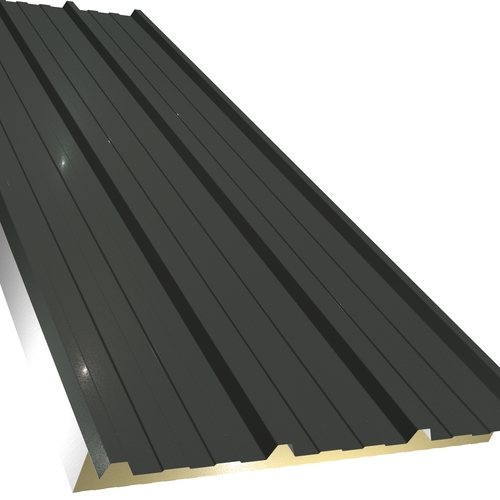 Kingspan KS1000RW 167mm Quadcore (U-Value 0.11 W/m²K) / Outer: Umber Grey XL Forte (0.5mm Plastisol Coated Steel) / Inner: 0.4mm Cleansafe15 Bright White Poly Liner